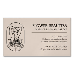 Bronze Tan Beauty Feminine Woman Body Magnetisch Visitekaartje