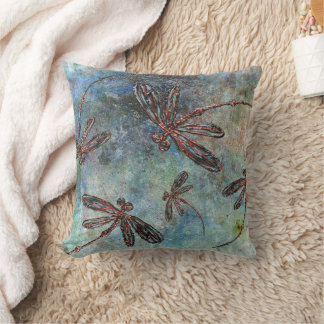 Bronze Tipped Dragonflies Magic Sky Kussen