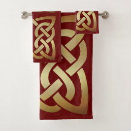 Bronze Tone Celtic Knot Bad Handdoek