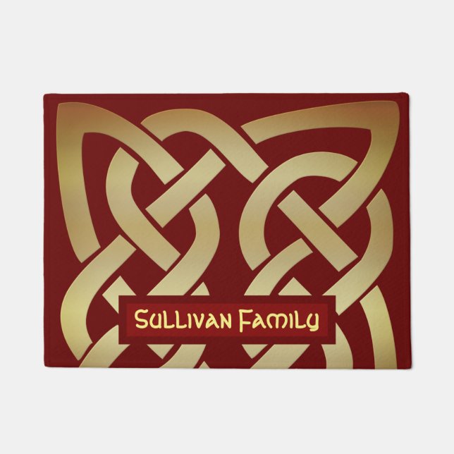 Bronze Tone Celtic Knot Deurmat (Voorkant)