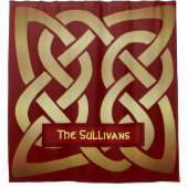 Bronze Tone Celtic Knot Douchegordijn (Voorkant)