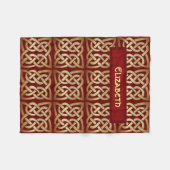 Bronze Tone Celtic Knot Fleece Deken (Voorkant (Horizontaal))