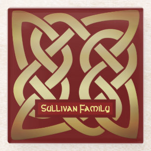 Bronze Tone Celtic Knot Glazen Onderzetter