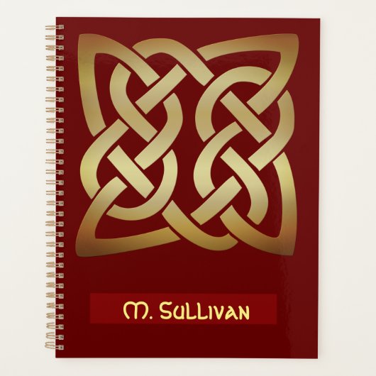 Bronze Tone Celtic Knot Planner (Voorkant)
