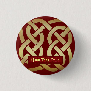 Bronze Tone Celtic Knot Ronde Button 3,2 Cm