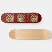 Bronze Tone Celtic Knot Skateboard (Horizontaal)