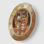 Bronze Wedding Jubileum Copper Gold Brown Foto Grote Klok (Hoek)