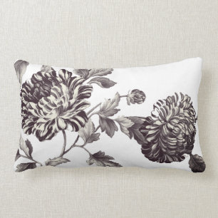 Bronze & White Vintage Botanical Floral Toile No.2 Kussen