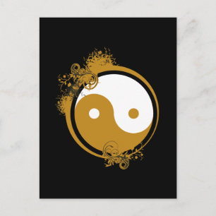 Bronze Yin Yang Briefkaart