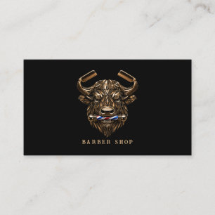BronzeBuffalo Scheermes Kapperszaak Logo Kapper Visitekaartje
