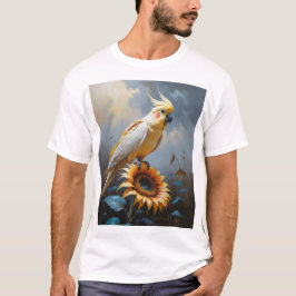 Bronzefallow Cockatiel Oil Painting | dromerig T-shirt
