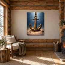Bronzen Anker Onderwater Oceaan