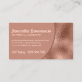 Bronzen Beige Krachtig Eenvoudig Elegant Visitekaartje (Achterkant)