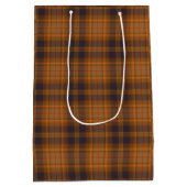 Bronzen Bruin Geruit Elegant Medium Cadeauzakje (Achterkant)