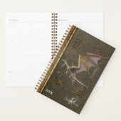 Bronzen Draak Antiek Leren Uiterlijk Planner (Display)