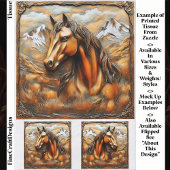 Bronzen Embossed Mountain Horse EK7L Decoupage Tissuepapier