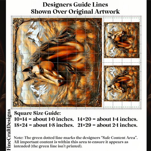 Bronzen Embossed Mountain Horse EK7L Decoupage Tissuepapier