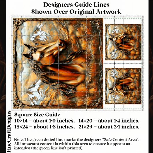 Bronzen Embossed Mountain Horse EK7R Decoupage Tissuepapier