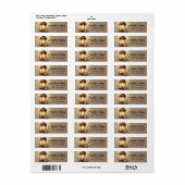 Bronzen Glanzende Lantaarn Romantische Rustieke Tr Etiket (Full Sheet)