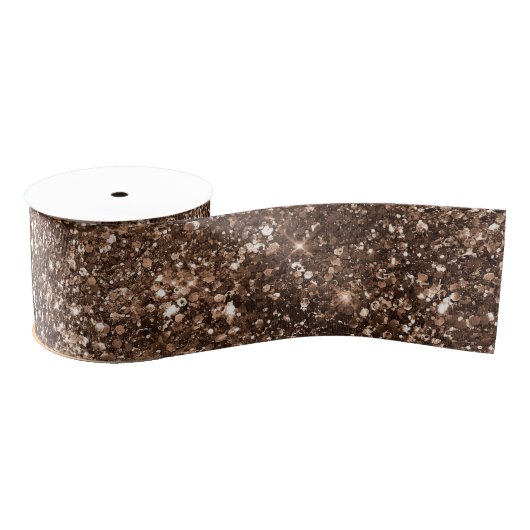 Bronzen glitter schittert luxueus grosgrain lint (Spoel)