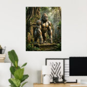 Bronzen Gorilla Tempel Poster (Thuiskantoor)