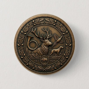 Bronzen Jacht Embleem Ronde Button 5,7 Cm