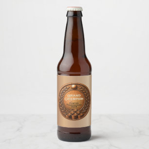 Bronzen Medaille Beer Pong Toernooi Kampioenschap Bier Etiket