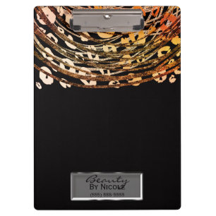 Bronzen Oranje Cheetah Luipaard Glam Persoonlijk Klembord
