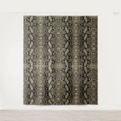 Bronzen Python Exotische Slangenhuid Achtergrond Wandkleed (Voorkant)