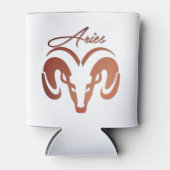 Bronzen Ram Aries Dierenriem Blikjeskoeler (Voorkant)