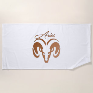 Bronzen Ram Aries Dierenriem Strandlaken