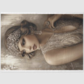 Bronzen Roar, Gatsby Flapper Glamour Portret Tissuepapier (Voorkant)