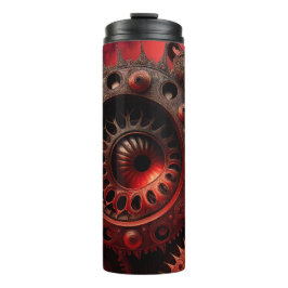 Bronzen Steampunk Mandelbrot Fractal Thermosbeker