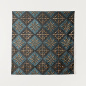 Bronzen textuur met snijpatroon. wandkleed (Voorkant)