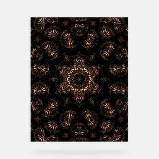 Bronzen Tijdperk Mandala Acryl Bord (Voorkant)