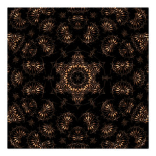 Bronzen Tijdperk Mandala  Perfect Poster