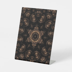 Bronzen Tijdperk Mandala Reclamebord Met Voetstuk