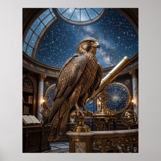 Bronzen Valken Observatorium Poster (Voorkant)