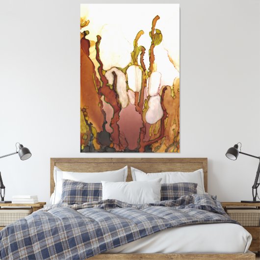bronzen verbeelding canvas afdruk (Insitu (Slaapkamer))