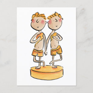 Bronzen verjaardag briefkaart