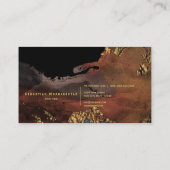 Bronzen Vloeibare Alcohol Inkt Agate Visitekaartje (Achterkant)