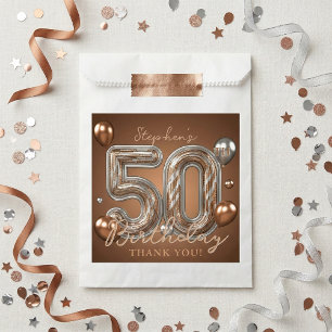Bronzen Zilveren Metaalachtig 50e Verjaardag Bedan Bedankzakje