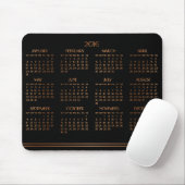 Bronzen zwart Art Deco kalender 2016 muismat (Met muis)