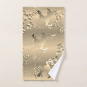 Bronzy Holiday Reindeer Snowflakes Bad Handdoek (Handdoek)