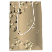 Bronzy Snowflakes Medium Cadeauzakje (Voorkant)