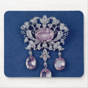 Brooch in de vorm van een bloem, c.1780 muismat