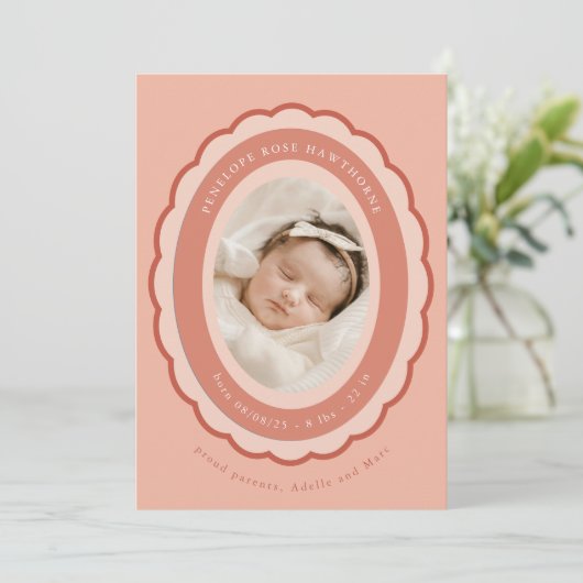 Brooch Keepsaké Faire-part de naissance (Debout devant)