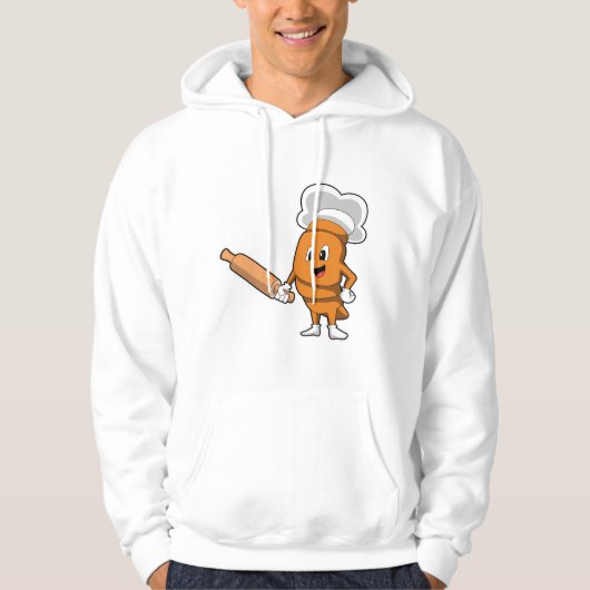 Brood als Cook met rolpin Hoodie (Voorkant)
