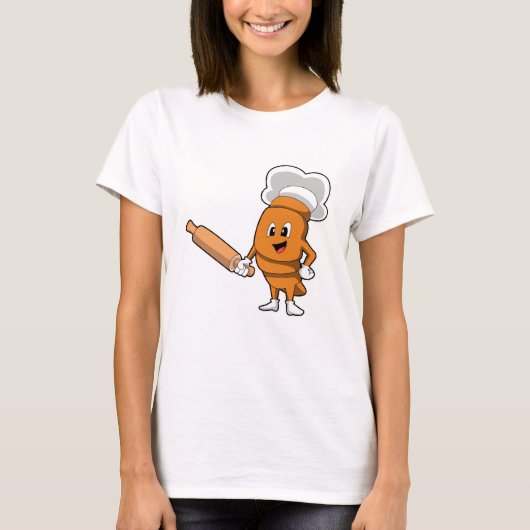 Brood als Cook met rolpin T-shirt (Voorkant)