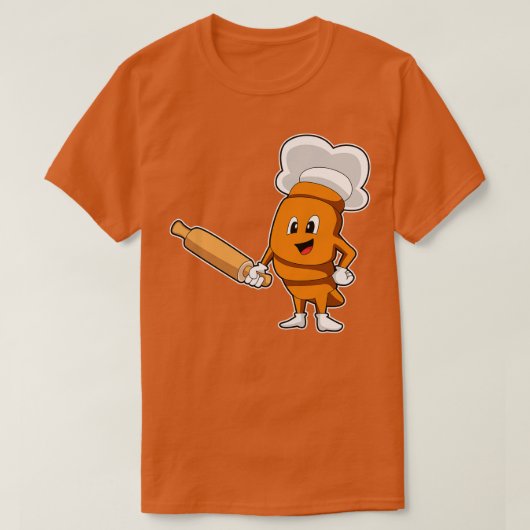 Brood als Cook met rolpin T-shirt (Design voorkant)